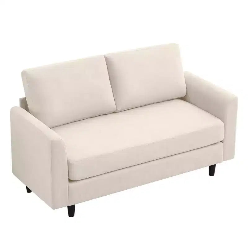 Breathable Soft Fabric Loveseat Sofa for Small Spaces
