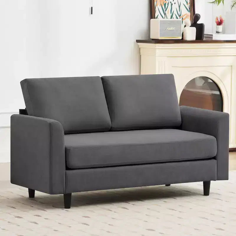 Breathable Soft Fabric Loveseat Sofa for Small Spaces