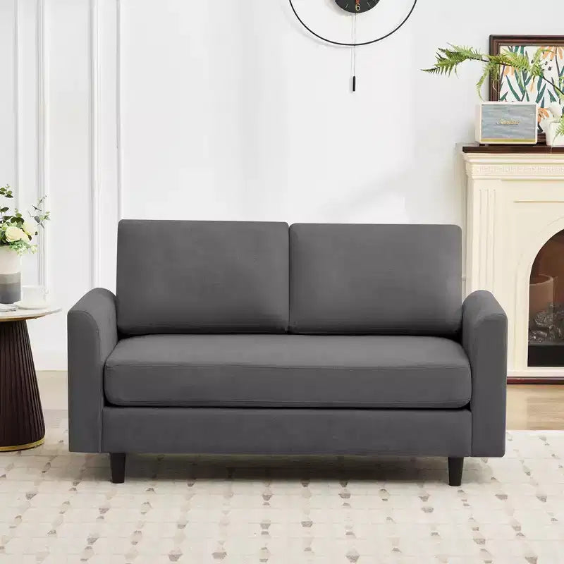 Breathable Soft Fabric Loveseat Sofa for Small Spaces