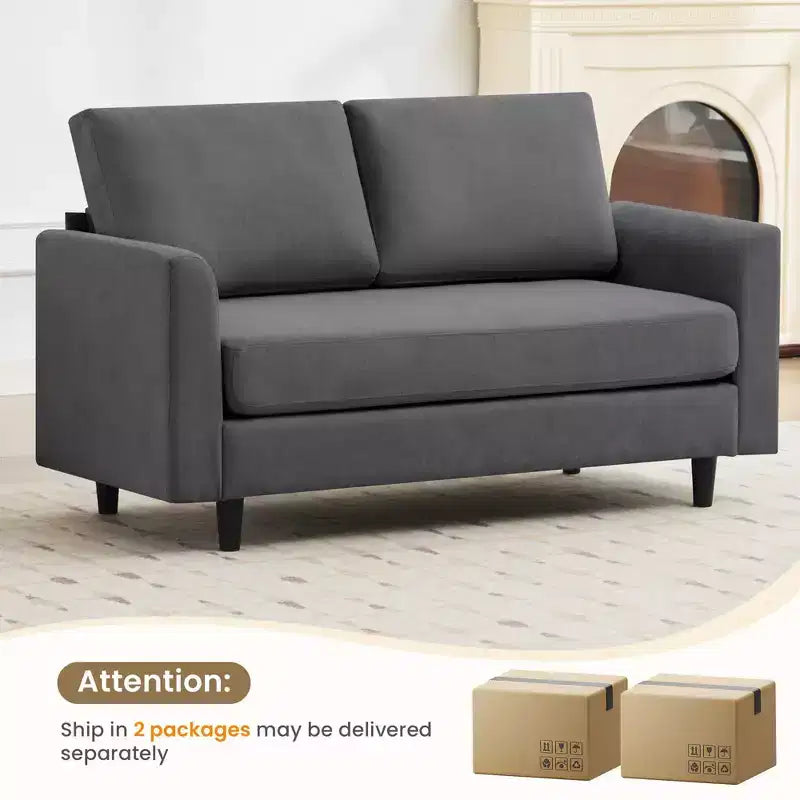 Breathable Soft Fabric Loveseat Sofa for Small Spaces