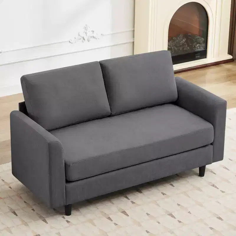 Breathable Soft Fabric Loveseat Sofa for Small Spaces