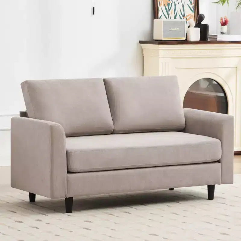 Breathable Soft Fabric Loveseat Sofa for Small Spaces