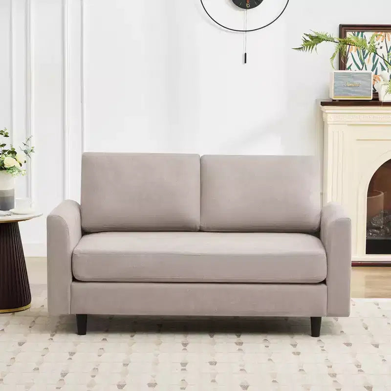 Breathable Soft Fabric Loveseat Sofa for Small Spaces