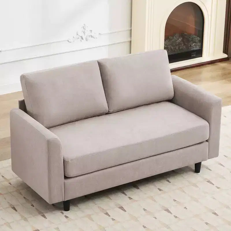 Breathable Soft Fabric Loveseat Sofa for Small Spaces