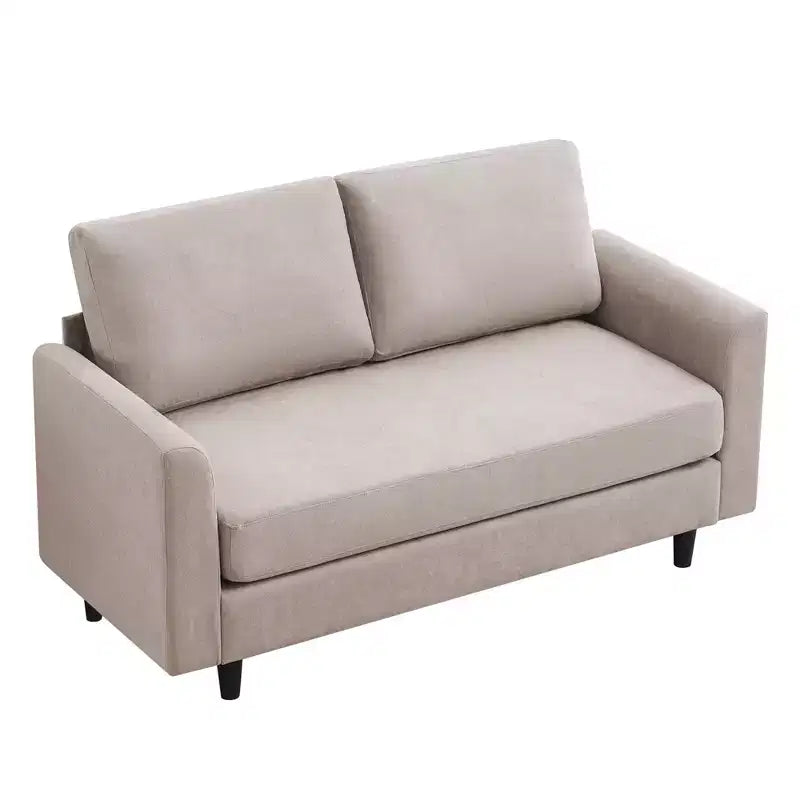 Breathable Soft Fabric Loveseat Sofa for Small Spaces