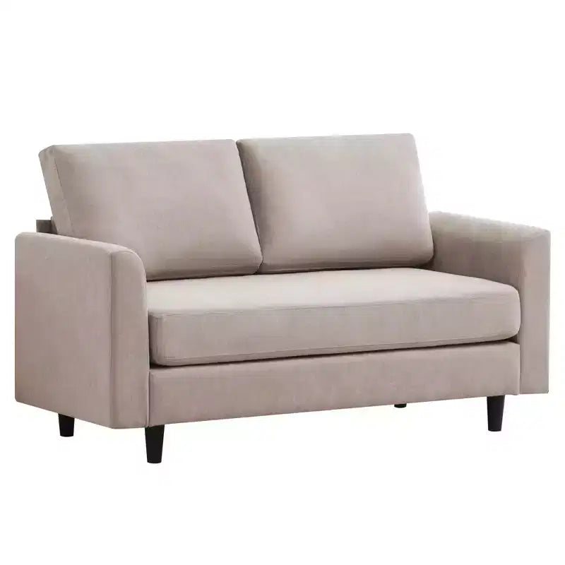 Breathable Soft Fabric Loveseat Sofa for Small Spaces