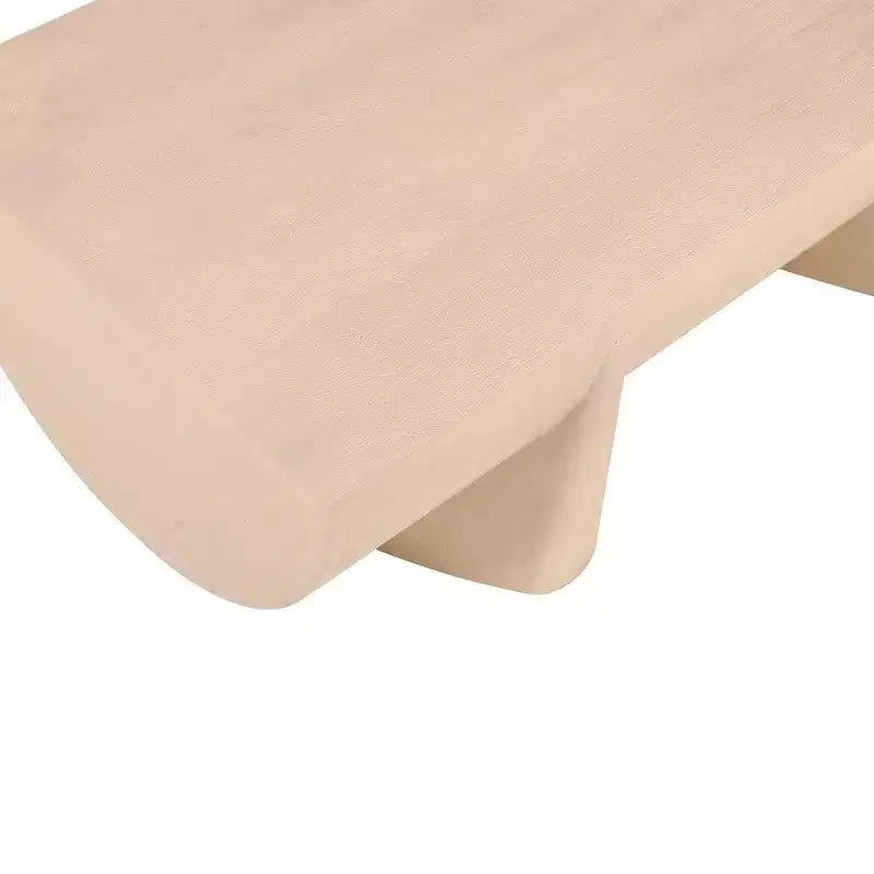 48" Rectangular Mango Wood Coffee Table, Natural Log Design