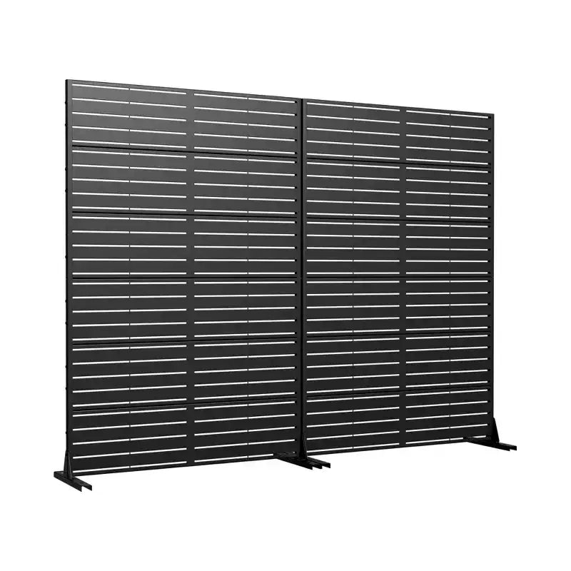 72" Outdoor Metal Privacy Screen, Decorative Garden Fence
