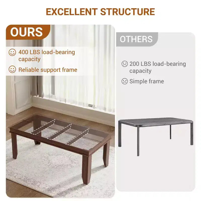 71" Farmhouse Wood Dining Table for 6-8