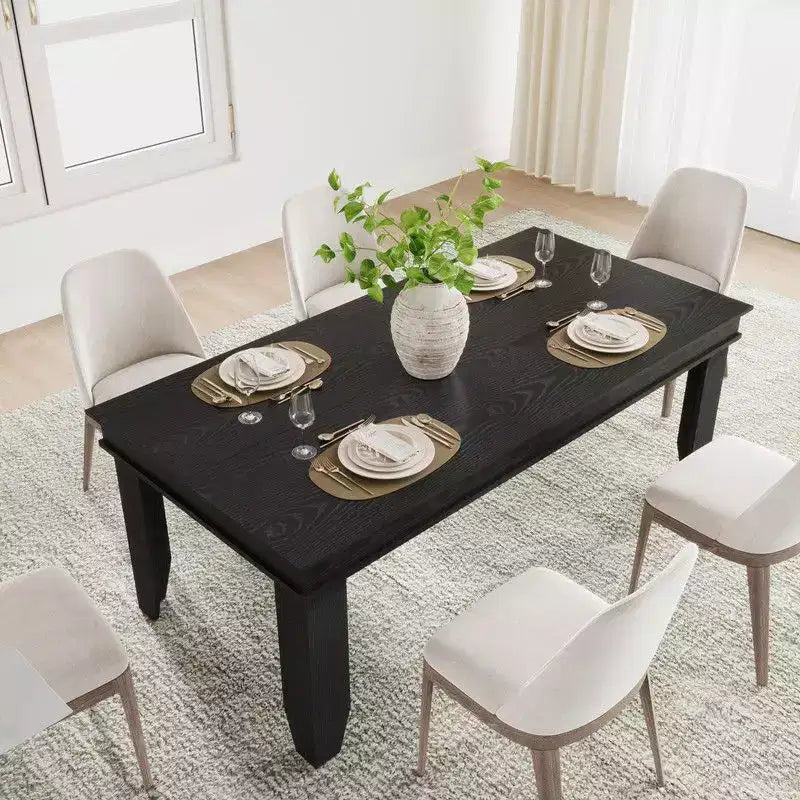 71" Farmhouse Wood Dining Table for 6-8