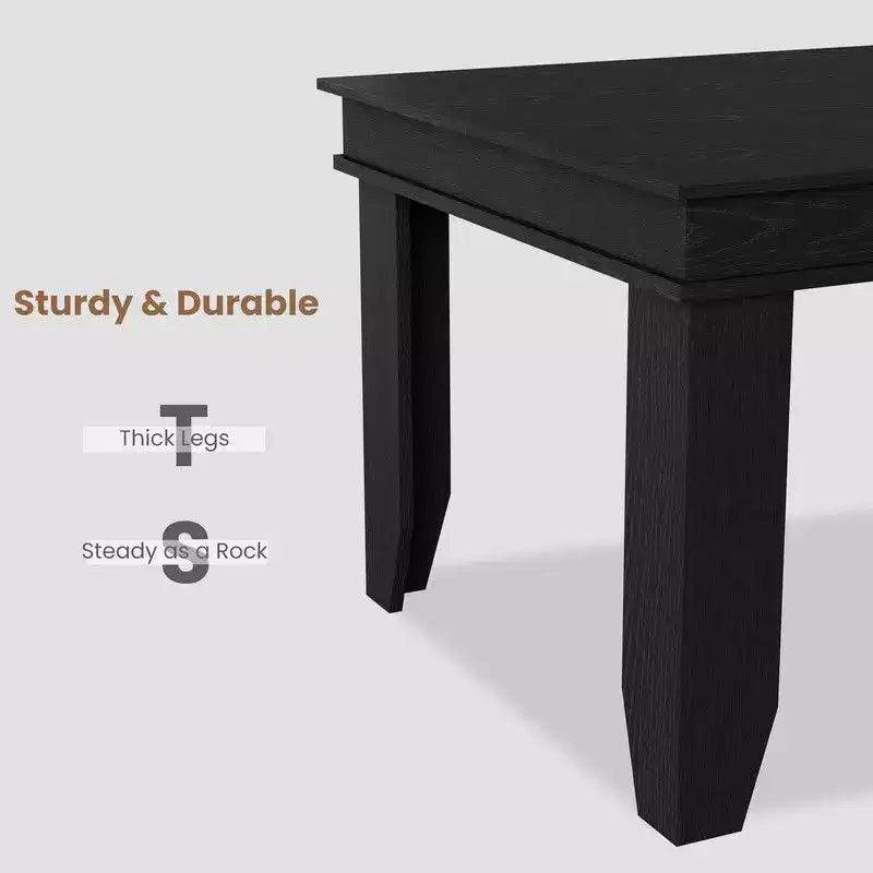 71" Farmhouse Wood Dining Table for 6-8