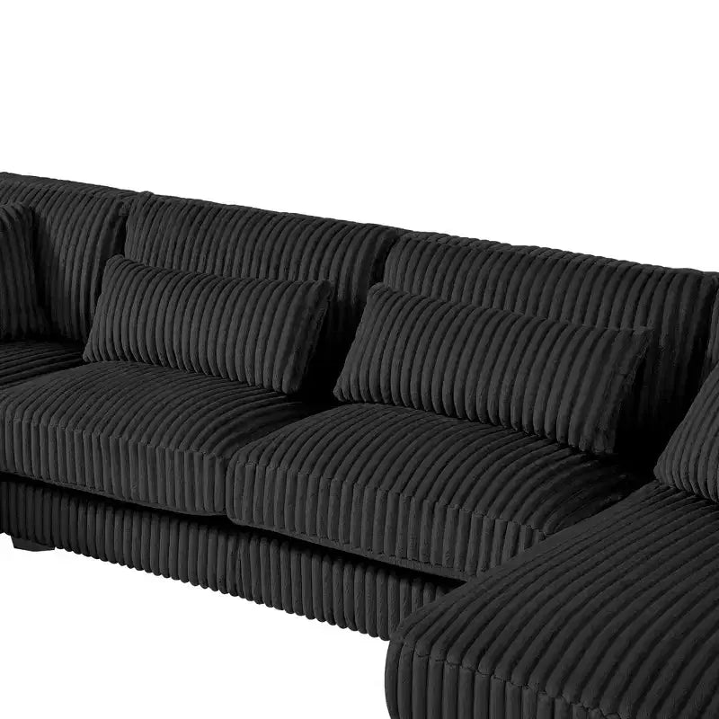 Oversized U-Shaped Corduroy Sectional Sofa with Chaise