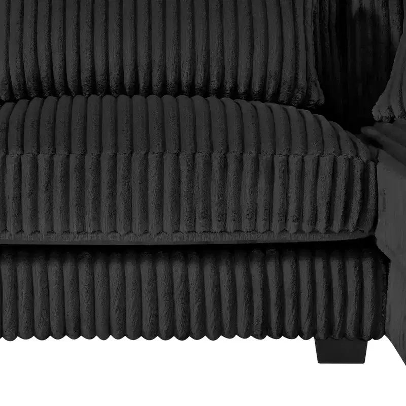 Oversized U-Shaped Corduroy Sectional Sofa with Chaise
