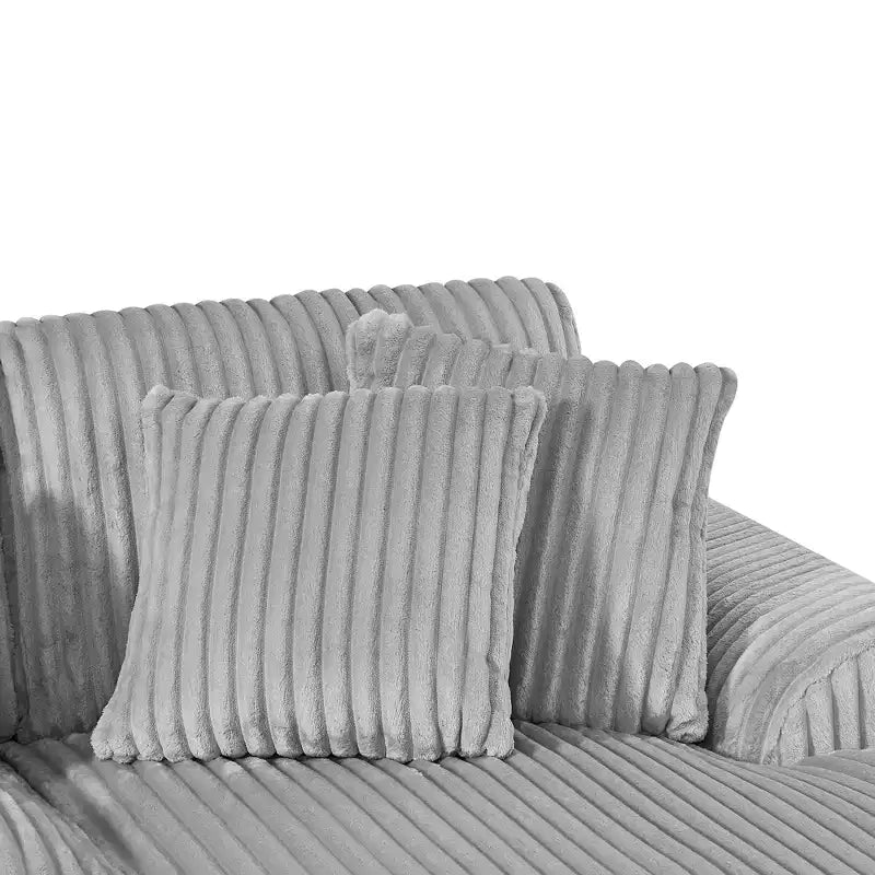 Oversized U-Shaped Corduroy Sectional Sofa with Chaise