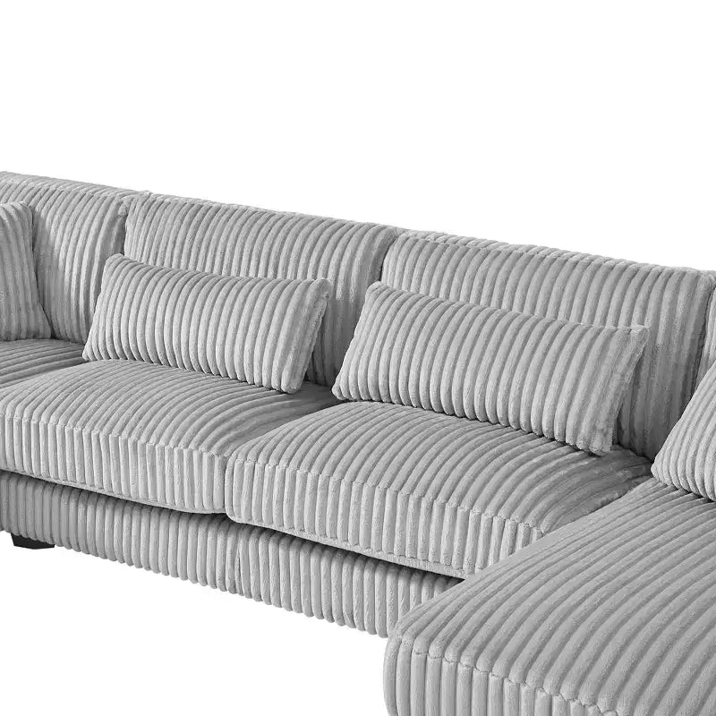Oversized U-Shaped Corduroy Sectional Sofa with Chaise