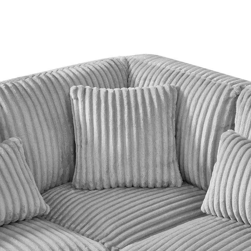Oversized U-Shaped Corduroy Sectional Sofa with Chaise