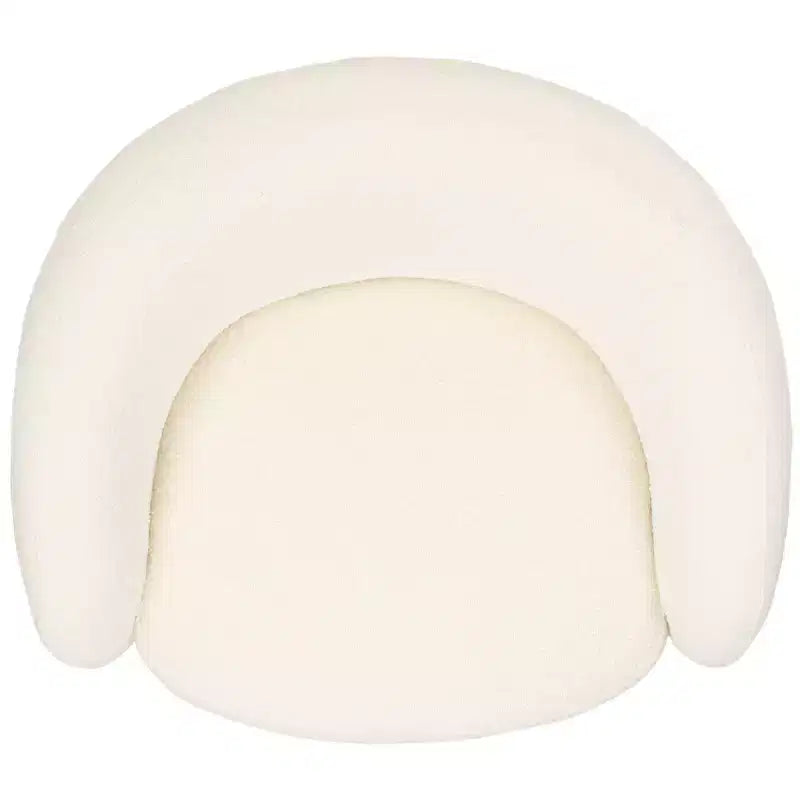 Ivory Boucle Swivel Accent Chair