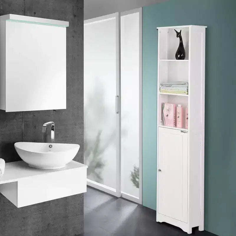 Freestanding Linen Cabinet, 5-Layer MDF Storage Tower