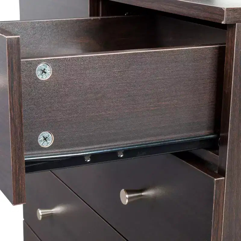 6-Drawer Brown Particle Board Chest of Drawers, 25.98" W