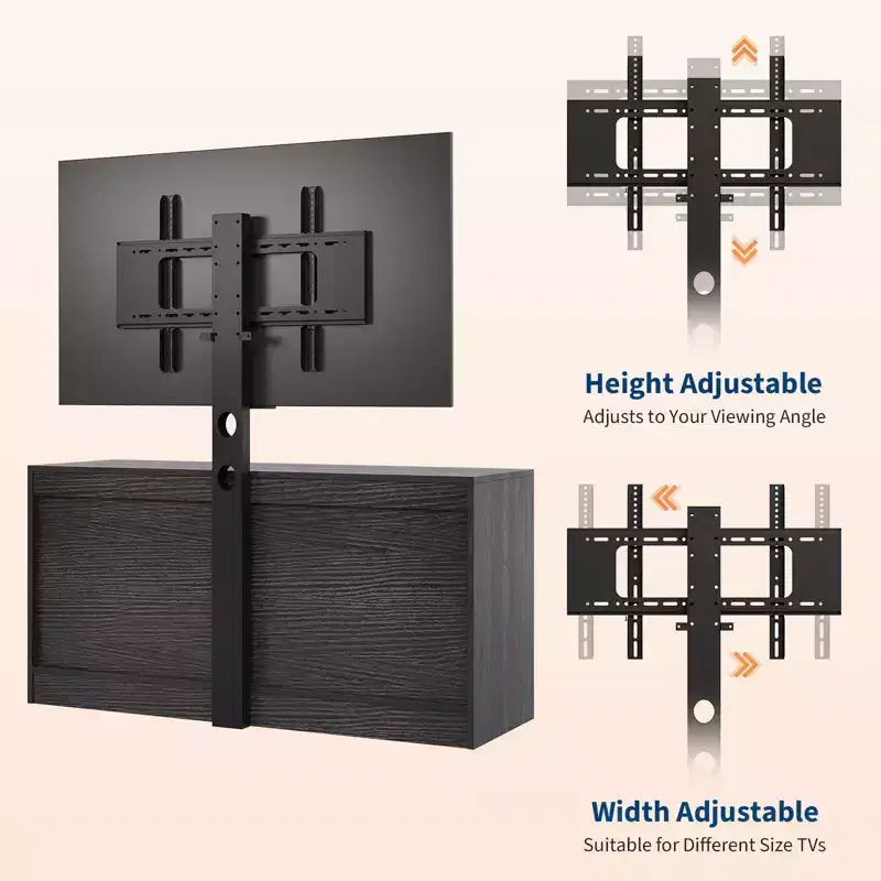 9-Drawer Dresser TV Stand with Adjustable Mount for 32"-85" TVs, White