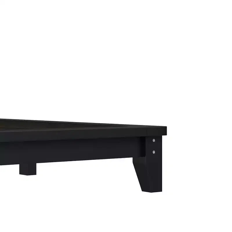 Full Platform Bed Frame with Headboard and Wood Slat Support
