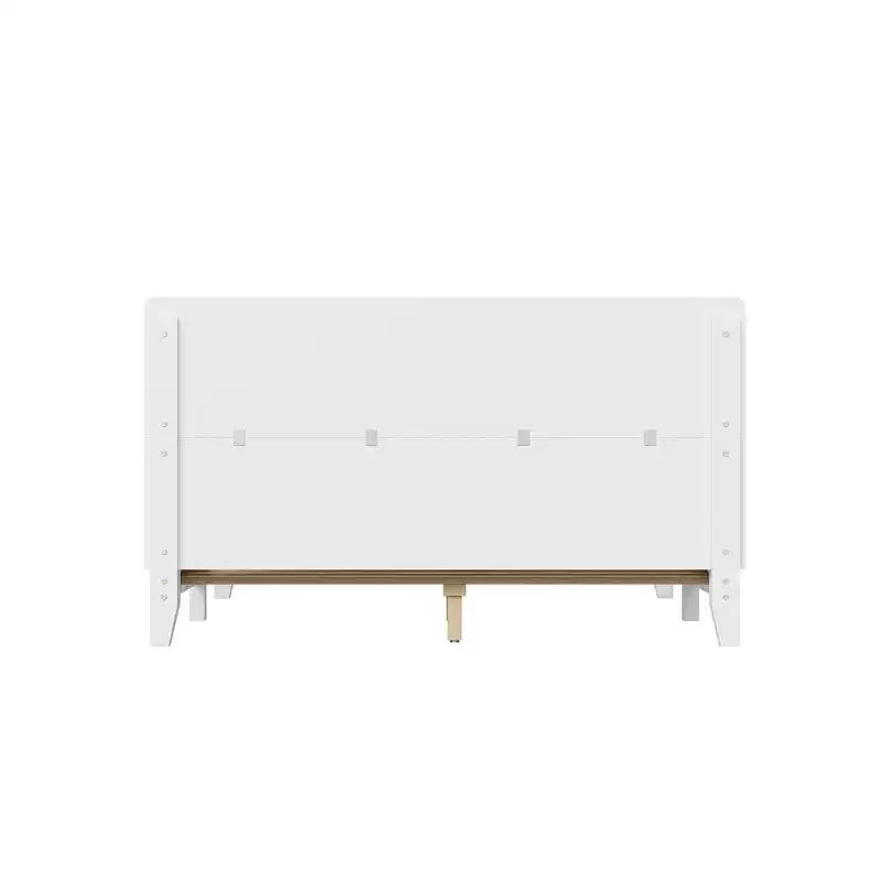 Full Platform Bed Frame with Headboard and Wood Slat Support