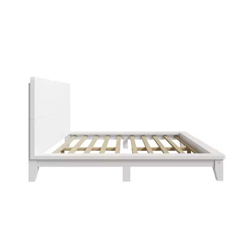 Full Platform Bed Frame with Headboard and Wood Slat Support