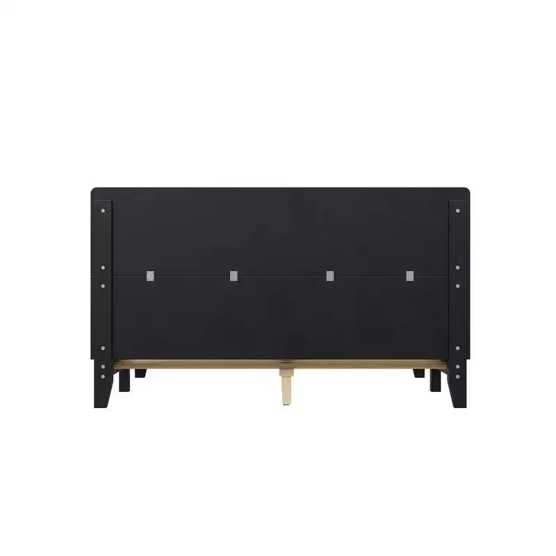 Full Platform Bed Frame with Headboard and Wood Slat Support