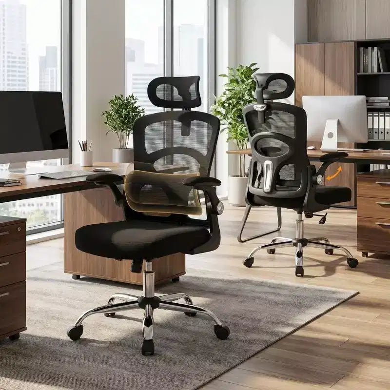 Ergonomic High-Back Mesh Office Chair with Headrest and Lumbar Support