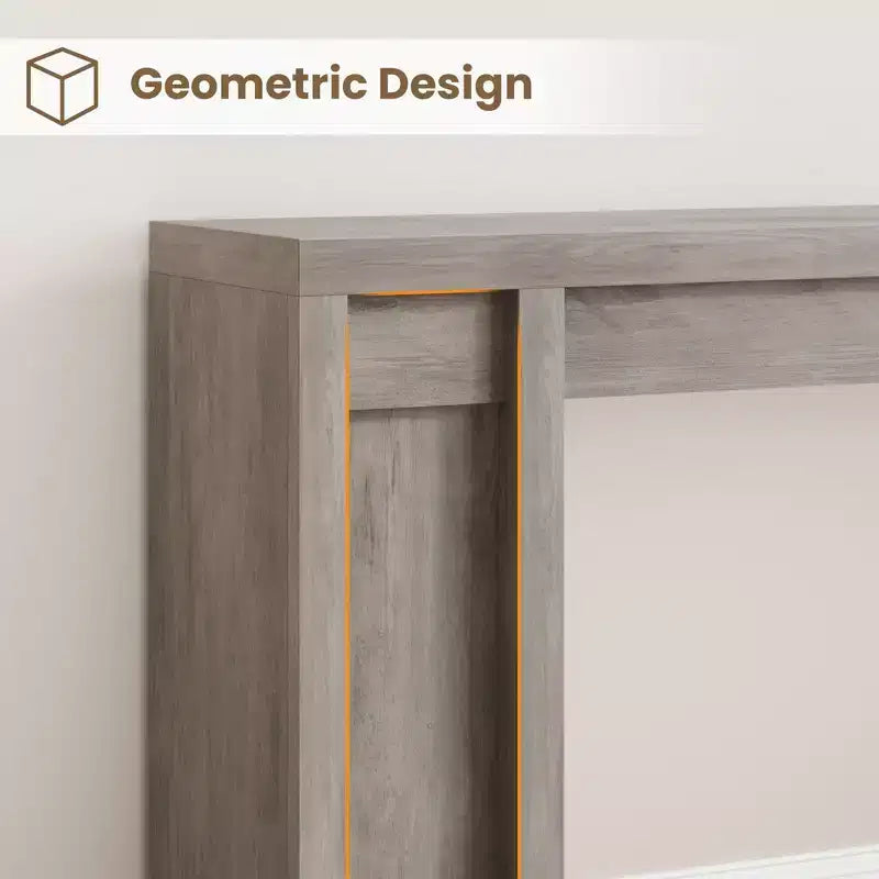 70.9" Farmhouse Console Table, Walnut Vintage Wood Grain