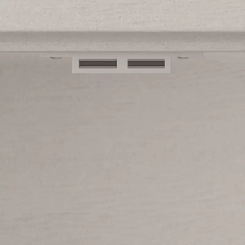 52" Tall White Glass Door Display Cabinet with 2 Drawers and Adjustable Shelves