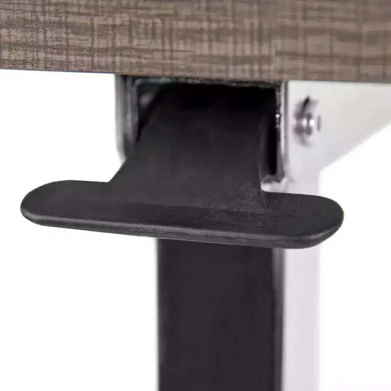 Adjustable Rolling Overbed Table with Wheels, Dark Oak Finish