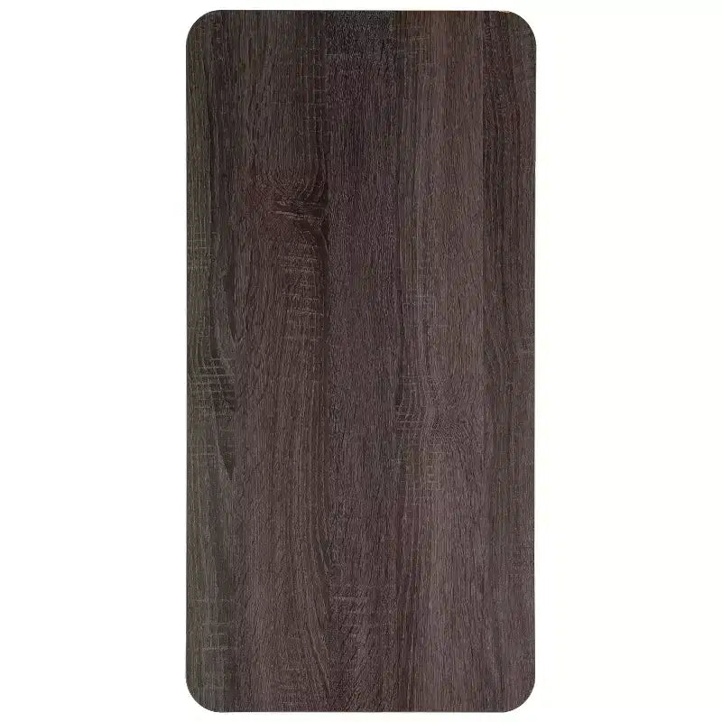 Adjustable Rolling Overbed Table with Wheels, Dark Oak Finish