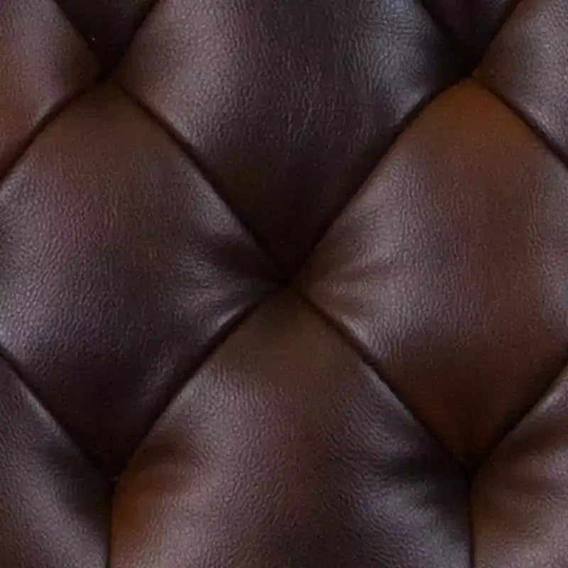 Tufted Bonded Leather Lounge Accent Chair with Slanted Arms