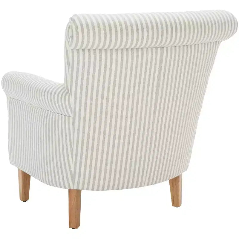 Upholstered Club Armchair, Red-White Floral Print, Cotton/Linen