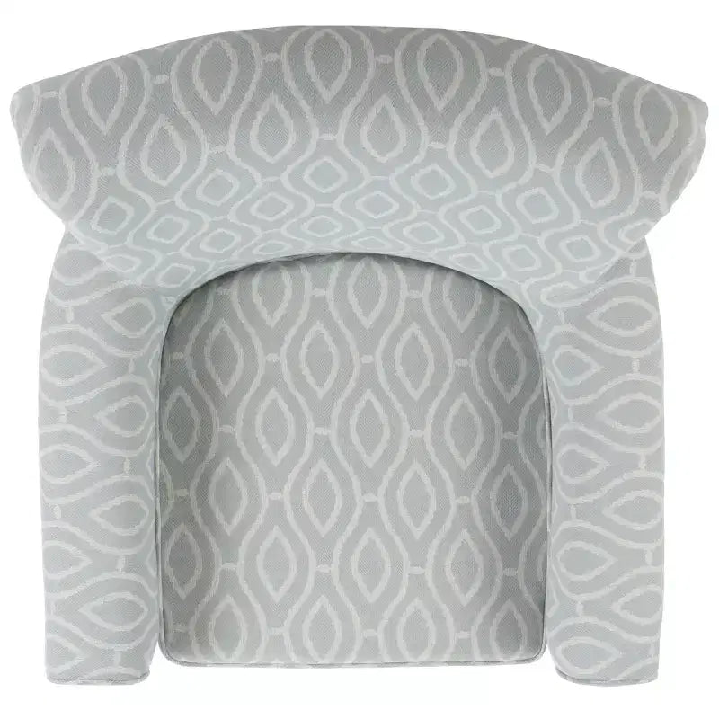 Upholstered Club Armchair, Red-White Floral Print, Cotton/Linen