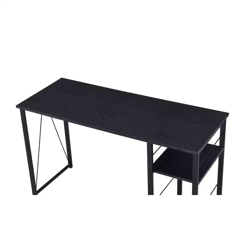 Metal Frame Writing Desk with Open Storage Shelf