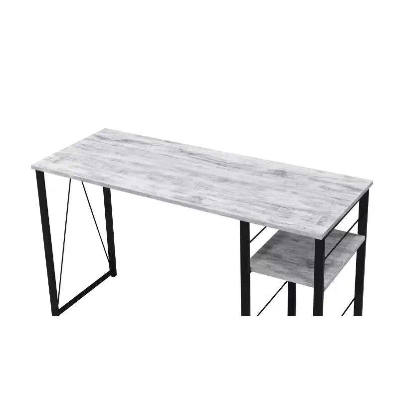 Metal Frame Writing Desk with Open Storage Shelf