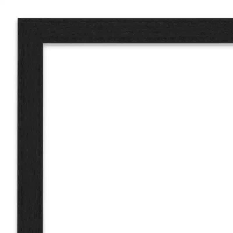 Narrow Brushed Black Framed Bathroom Vanity Wall Mirror