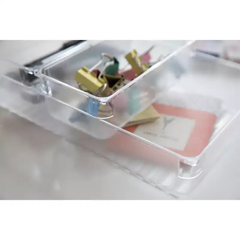Clear Plastic Drawer Organizers, Set of 4