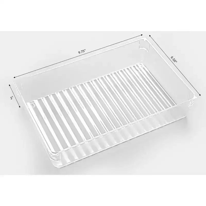 Clear Plastic Drawer Organizers, Set of 4