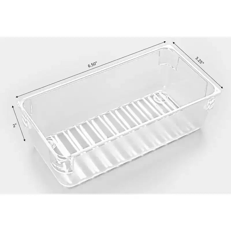Clear Plastic Drawer Organizers, Set of 4