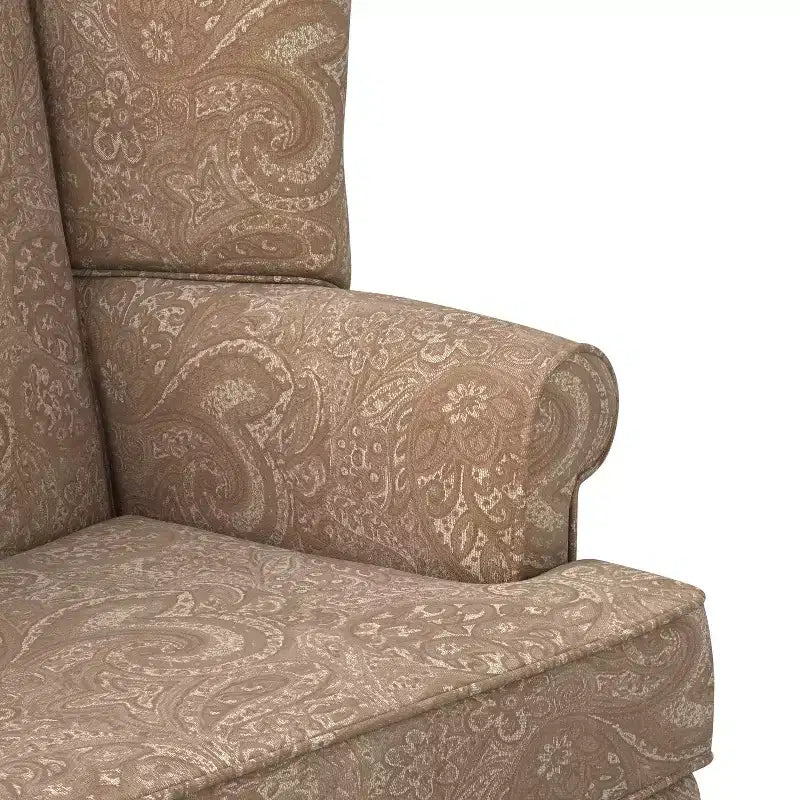 Traditional Wingback Accent Chair, Polyester Upholstery