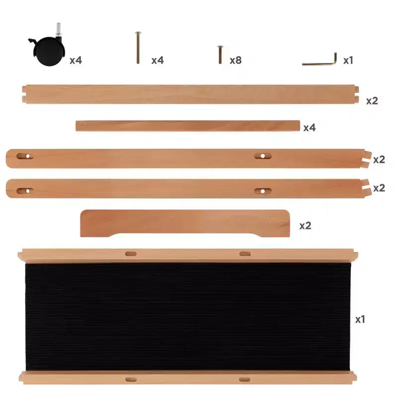 Large Wood Print Rack with Locking Castors for Canvas, Art and Posters