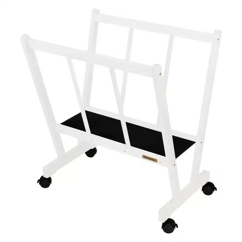 Large Wood Print Rack with Locking Castors for Canvas, Art and Posters