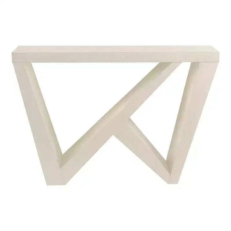 Modern Rectangular Console Table with Geometric Design, 48"