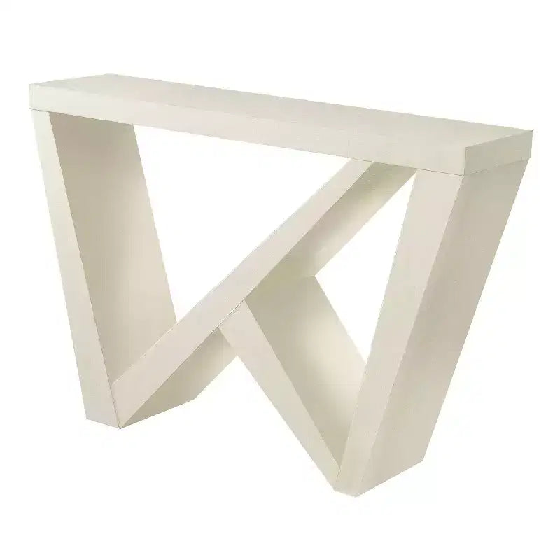 Modern Rectangular Console Table with Geometric Design, 48"