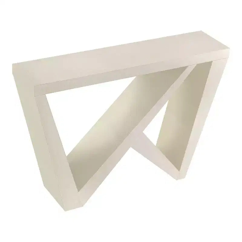 Modern Rectangular Console Table with Geometric Design, 48"