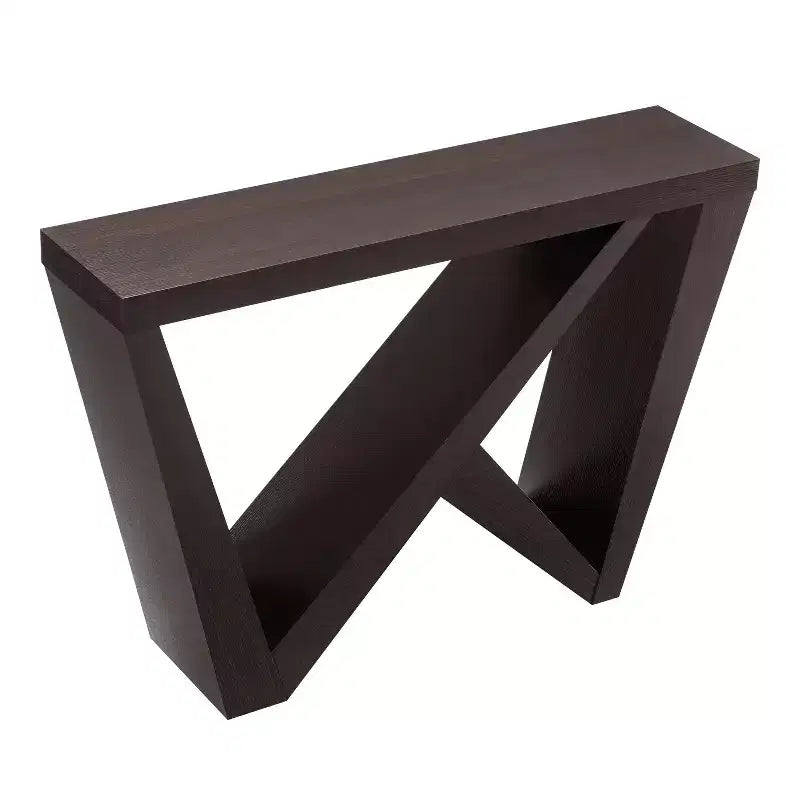 Modern Rectangular Console Table with Geometric Design, 48"