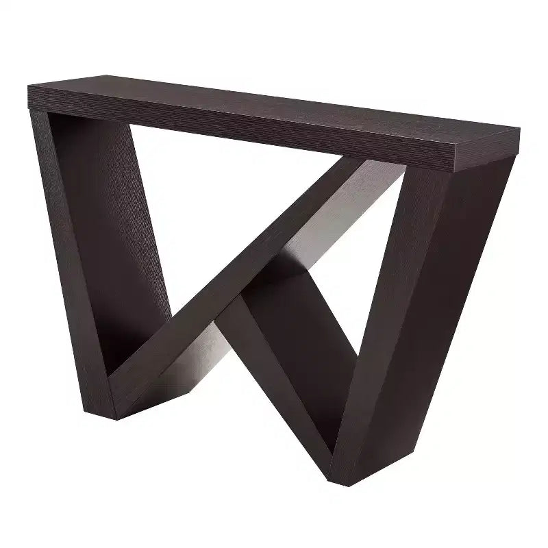 Modern Rectangular Console Table with Geometric Design, 48"